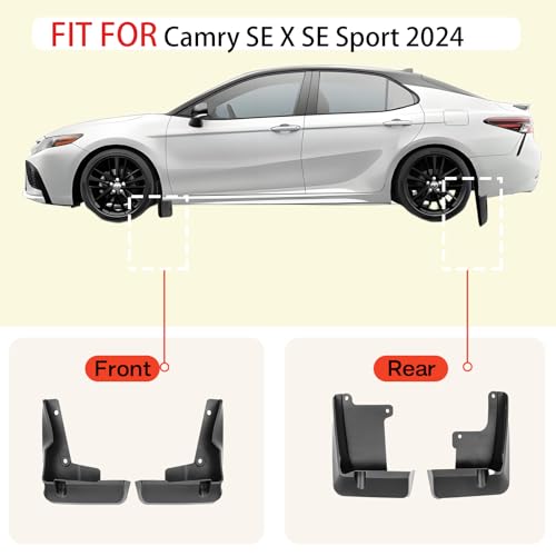 Image of Mud Flaps Splash Guards for 2018-2024 Toyota Camry SE X SE Sport, No Drilling Required 4-Piece Front & Rear TPE Bendable Mud Guards Car Fender Accessories