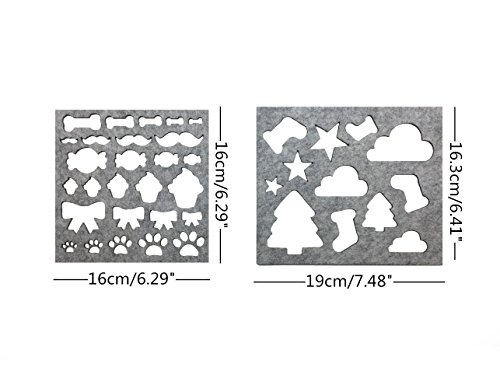 image for Hyamass 13-Pack Needle Felting Stencils & Applique Templates - Multi-S
