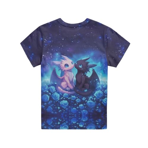 Image of WELLFLYHOM Kids Tshirts Girls Boys Short Sleeve Crewneck Tees Shirts Casual Sport Pullover Tops Size 3-16 Years