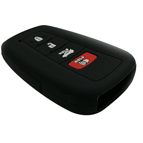 Coolbestda 2Pcs Rubber 4Buttons Smart Key Fob Full Protector Remote Skin Cover Case Keyless Jacket For 2019 2020 2021 Toyota Highlander Camry Avalon C-Hr Prius Corolla Hyq14Fbc #TOP2