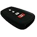 Coolbestda 2Pcs Rubber 4buttons Smart Key Fob Full Protector Remote Skin Cover Case Keyless Jacket for 2019 2020 2021 2022 2023 2024 Toyota Highlander Camry Avalon C-HR Prius Corolla HYQ14FBC