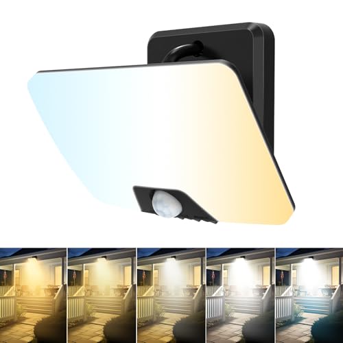 nipify LED Strahler mit Bewegungsmelder Außen 3000K-6500K, Fluter Scheinwerfer Warmweiß/Neutral/Kaltweiß, 24W Aussenstrahler 3 Leuchtmodi...