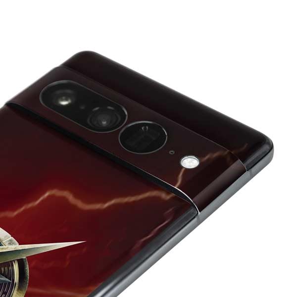 Skinit Phone Decal Skin Compatible with Google Pixel 7 Pro - Officially Licensed Warner Bros The Flash Movie: Logo Poster Design