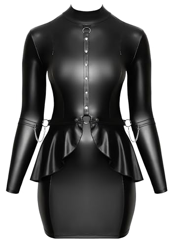 Cottelli Bondage Damen Kleid, Schwarz, XXL
