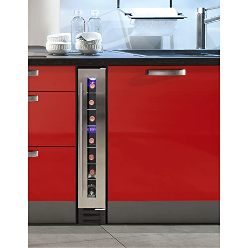Image of Vinotemp 7 Bottle Built-in Style Wine Cooler with Stainless Steel Door Trim and Dual Pane Glass