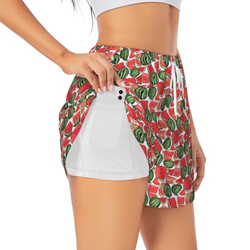 Short de sport femme pastèque rouge pour retrouver le plaisir de s'entraîner
