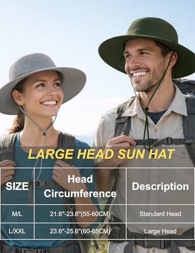 Sombrero safari unisex con ala ancha XXL miniatura 3