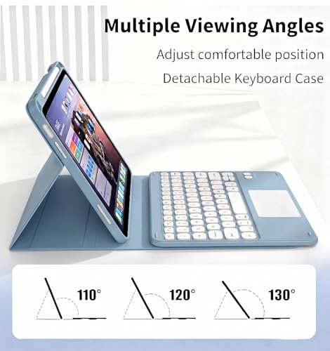 Funda de teclado para iPad de 10ª generación con touchpad y modos vertical y horizontal 2