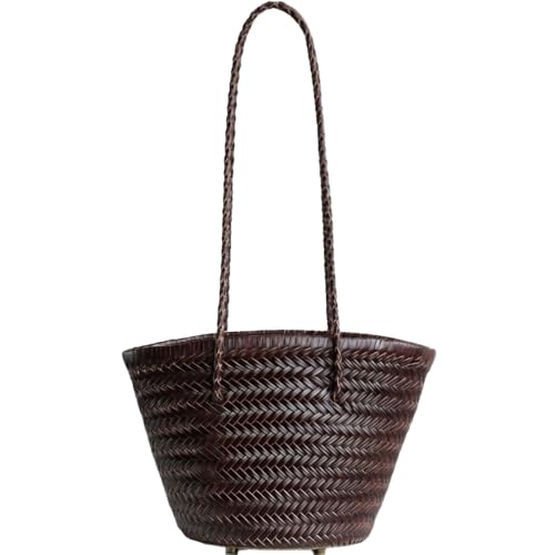 Image of Woven Tote Bag For Women, Fashion Crossbody Shoulder Bag, Casual Top-handle Handbags, and Travel Purses Phone Bag
