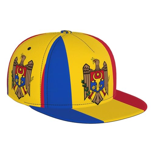 QAZWZML Casquette de baseball avec motif drapeau de la Moldavie, réglable, adaptée pour la pêche, les voyages en plein air, ou pour un usage quotidien. Noir
