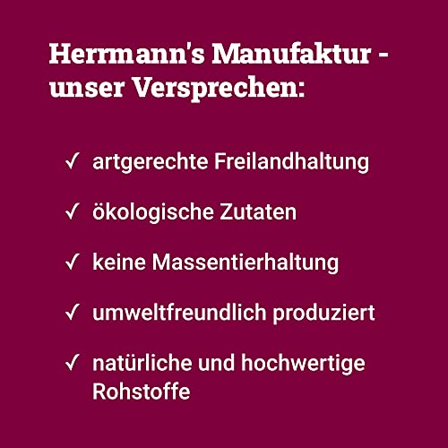 Herrmann´s Manufaktur Manufaktur Kaninchen für Sensible Hunde - Hundefutter nass mit Reisflocken - Alleinfuttermittel für Hunde - Gute Verträglichkeit - glutenfrei, laktosefrei (12 x 400 g Dose)