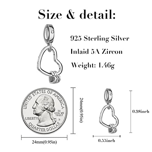 Dream Land I Love You Heart Charm For Bracelet 925 Sterling Silver Love Heart Dangle Charm Fit Bracelet Necklace For Women Girls Wife Daughter #TOP3