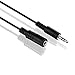 Produktbild conecto CC50491 Klinkenkabel Audio Stereo Aux Klinken Verlängerungskabel 3,5mm Klinke Stecker auf 3,5mm Klinke Buchse Ultraslim-Design 5,00m schwarz