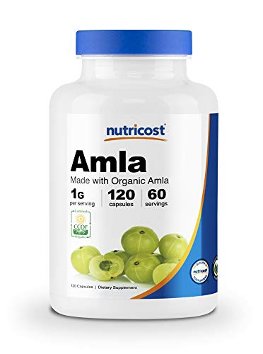 Nutricost Organic AMLA Capsules 1000mg, 60 Servings - Certified CCOF Organic, Vegan, Gluten Free, 500mg Per Capsule, 120 Capsules