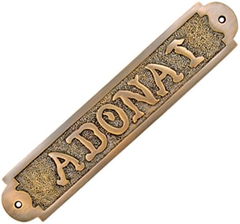Adonai Hardware Adonai Solid Brass Door Sign - (Antique Brass)