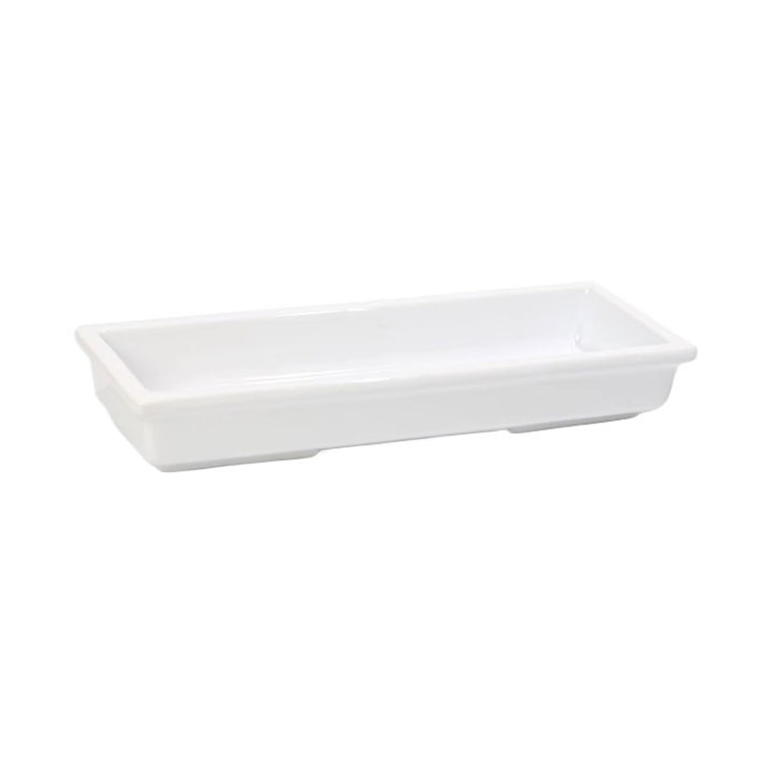 Prettiee plant dish saucer Indoor Outdoor Rectangular Ceramic Drip Tray Desktop Flower Arranging Saucer (White)