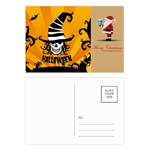 Cartes postales Halloween avec marqueur tête de mort pour remerciements festifs - Lot de 20