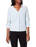 Mexx Damen Bluse, Blau (Cashmere Blue/White Circle 300153), Small (Herstellergröße: S)