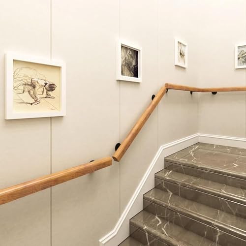 Kit de rampe en bois avec support métallique pour escalier