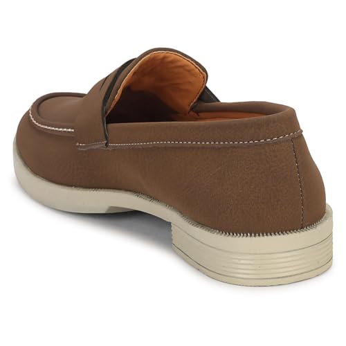 Image of Kraasa Men Premium Driftor 2.0 Block Heel Loafers for Mens, Causals| Lighweight Slip-On's | Soft Cushioned Insole | Super Flexible, Comfortable for Men