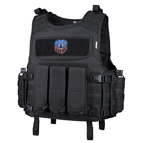 Snacam Tactical Vest Airsoft Painball Vest Outdoor Equipment for Men (Black-01)