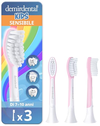 demirdental testine per Philips Sonicare Kids testina per bambini, per i primi denti permanenti, bambini da 7 a 10 anni,...