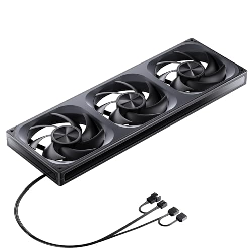 Image of JONSBO ZA-420B PC Case Fan, 420mm Silent PC Fan with 4-Sides Infinity Mirror Fan 1800RPM, Fan Style Exchangeable (AL NP /Infinity Mirror),3Pin ARGB,4Pin PWM Integrated M&F Head,Aluminum NP, Black
