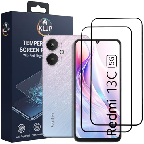 Image of Military-Grade Gorilla Tempered Glass For Xiaomi Redmi 13C 5G / Redmi 13C 4G / Poco C65 With Installation Kit | Edge to Edge Coverage | Black (Pack Of 2)