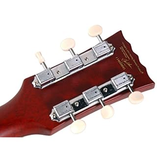 Guitare Électrique Vintage V130 – Cerise Satiné | Les Paul – Forme à double découpe - Les Beatles, Paul McCartney, John Lennon, RIngo Starr, George Harrison Guitare Électrique Vintage V130 - Cerise Satiné | Les Paul - Forme à double découpe – Image 7