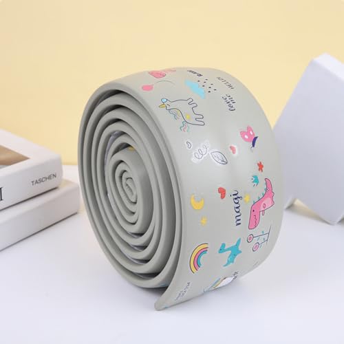 Image of Edge Protector for Baby, Soft Foam Furniture Edge Bumper Guards, Desk Edge Cushion, Bunk Bed Ladder Pads, Baby Proofing Edge Corner Protector for Table, Fireplace, 6.6 Ft Gray