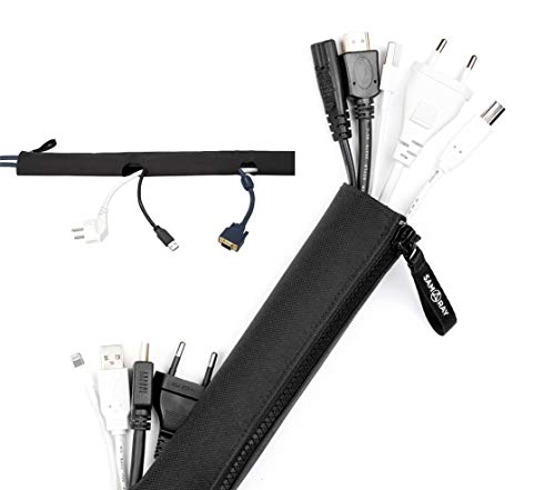 SAMARAY Cable Management Sleeve With Zipper, Holes, 2 pack 47 inches in Quality