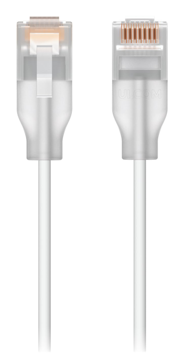 White Ubiquiti Uacc-Cable-Patch-El-1M-W Networking Cable Translucent Cat6