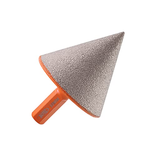 Diamond Beveling Chamfer Bit-BGTEC 50mm Diamond Finger Milling Bits with Hex Shank for Enlarging Polishing and Beveling The Holes for Marble Granite Ceramic