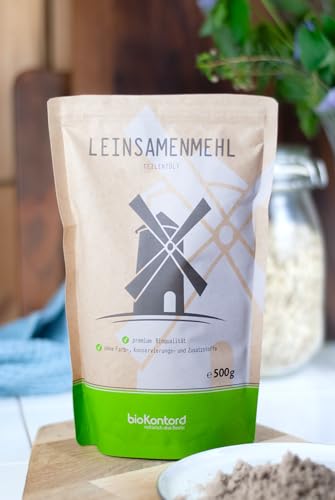 Foto von bioKontor // Leinsamenmehl BIO, Leinmehl - teilentölt 500 g, Ballaststoffreich