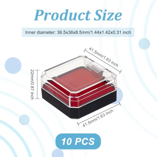 Image of OLYCRAFT 10Pcs Clear Plastic Gift Box For Pin 1.4x1.4x0.3 Inch Black Red Presentation Boxes for Badge Clear Lapel Pin Presentation Display Case for Lapel Pin Gemstone Storage Display