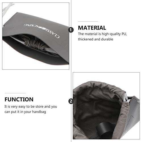 Hemoton Estojos para Ã“culos de Sol de Couro Com Cordão Duplo Pu Bolsas Bolsas para Ã“culos Ã“culos