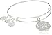 Alex and Ani Because I Love You With Swarovski Crystal Shiny Silver Bangle Bracelet