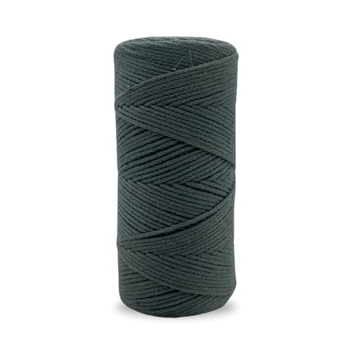 Image of BOBBINY | 1MM 100 Meter Polyester Macrame Thread Cord /Dori for Art Craft & DIY Projects (Grey, 1mm 100 Meter)