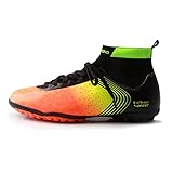 WYUKN Fahrradschuhe,MTB Radschuhe Männer Outdoor Sport Turnschuhe Racing Frauen Fahrradschuh Flat Cleat Mountain Fahrradschuhe Damen Herren Rennrad Schuhe,Orange-43EU