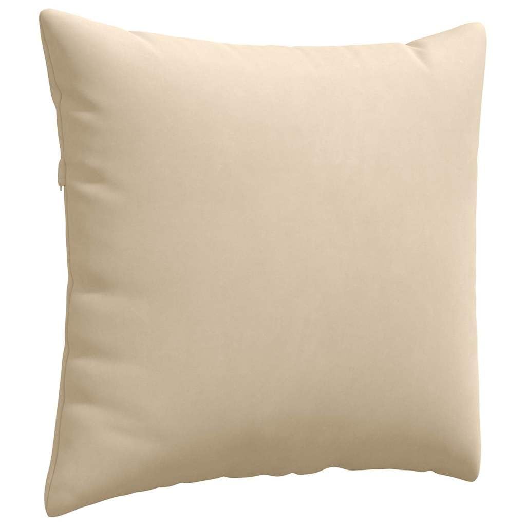 Cuscino Divano 2 Pezzi Crema 50x50 cm Tessuto Imbottito con Rivestimento Sfoderabile Morbido e Comodo per Soggiorno Sala da Pranzo Ufficio Ergonomico Lavabile Antiscivolo
