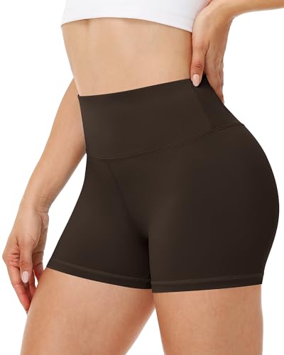 Runhit Spandex Shorts Women Biker Workout Gym Yoga Athletic Running Volleyball Booty Tummy Control High Waisted Soft Compression No See Through 3