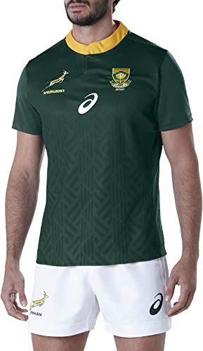 Asics South Africa Springboks Home Rugby Shirt 2018-19 - Green and gold 3XL