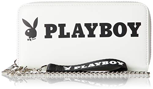 ウォレット 財布 長財布 PLAYBOY ロゴ レディス メンズ チャーム付き PL-WLT18 ホワイト