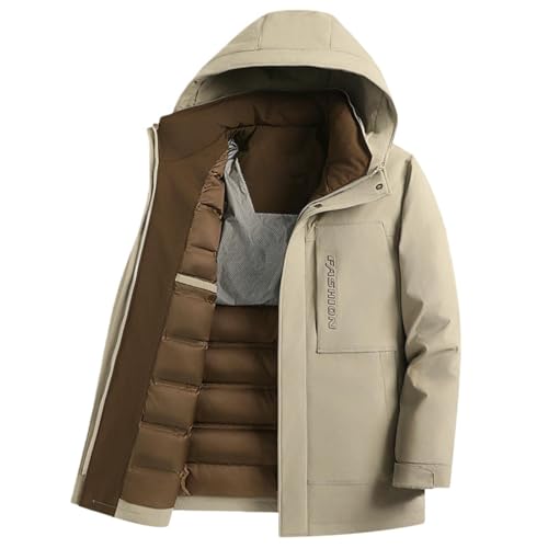 Doudoune mi-longue à capuche fermeture zippée manteau chaud et léger