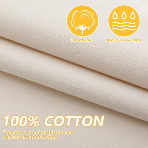 Yuomeaz Professional Heavy duty Bakers Couche, 35 X 26 Inch Cotton Baking Tools Pastry Cloth, Large Dough Proofing Cloth, Baking Tools Baguette Couche for Bread Proofing French Baguettes