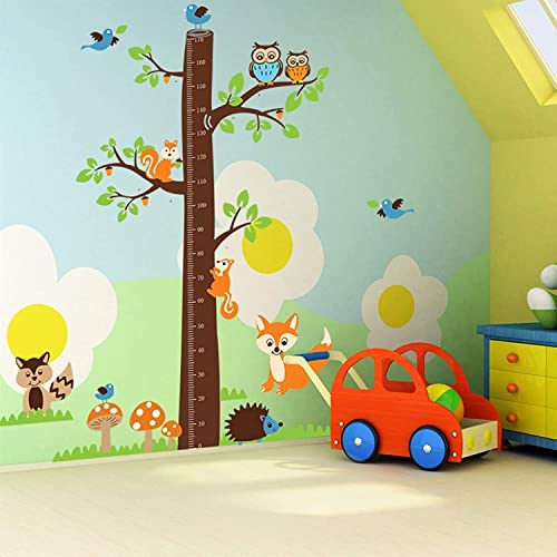 Toise murale pour enfants règle de mesure mignonne déco chambre bébé fille garçon arbre - 5