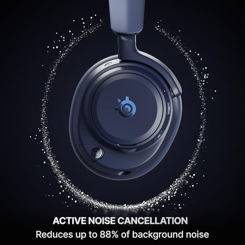 Image of SteelSeries Arctis Nova Pro Omni - Hi-Res Wireless Gaming Headset, 96kHz /24bit, ANC, ClearCast Pro Mic, AI Noise Rejection, Mobile App, Mix 2.4GHz + BT, OmniPlay PC+PlayStation+Xbox - Midnight Blue