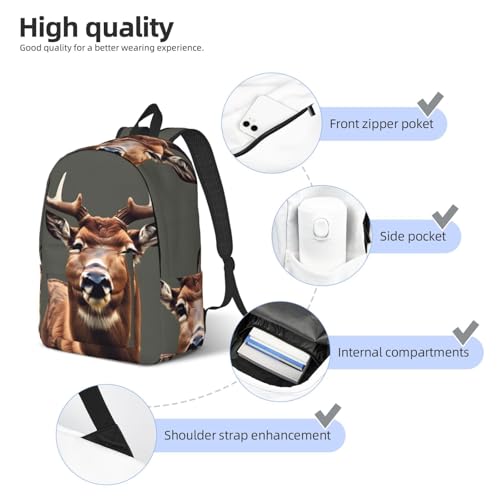 Sac à dos voyage femme imprimé cerf anti fatigue pour ordinateur