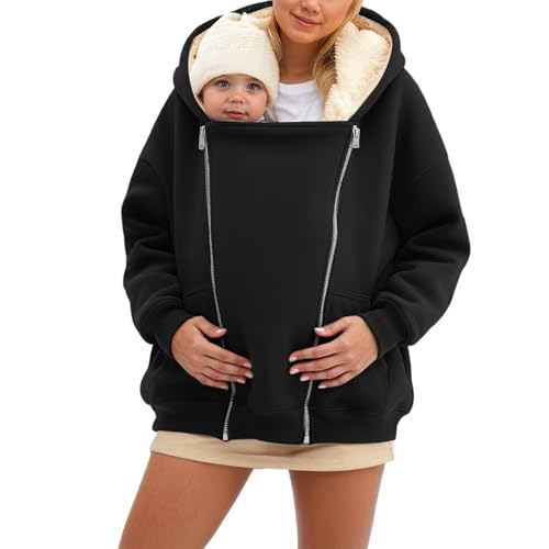 Generisch 3 in 1 Tragejacke Für Mama und Baby Ab Geburt Fleece...