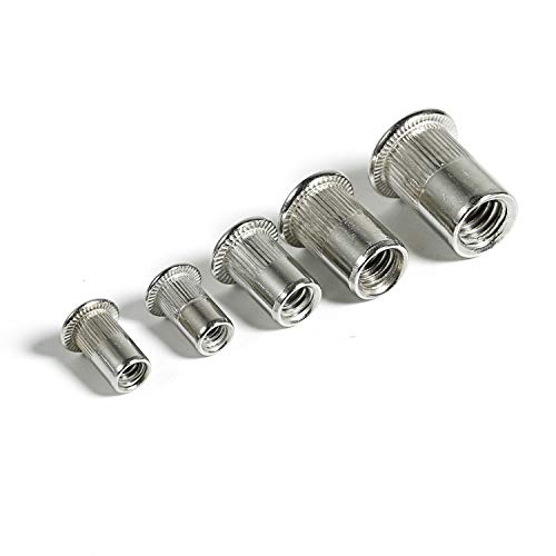 Stainless Steel Rivet Nuts Threaded Insert Nutsert Rivnuts 5 Sizes 8-32, 10-24, 1/4"-20, 5/16"-18, 3/8"-16 #TOP5